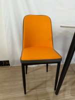 Chaises de salle à manger en cuir au design moderne, vente en gros de matériaux métalliques