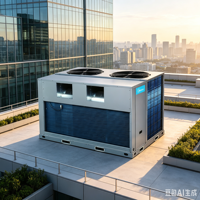 Climatiseur de toit tropical Midea 22 kW 6,2 tonnes R410A pour températures élevées 52°C ° Unité de refroidissement uniquement pour le Moyen-Orient