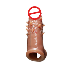 Anillo para Pene de Silicona de Buena Calidad, Impermeable y Reutilizable, con Extensión para Alargar el Pene, con Púas y Puntos Adicionales para Estimulación en Adultos - Product Image 2