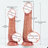 Dildo réaliste en silicone liquide à double couche, texture réaliste, flexible, pour adultes, dildo en silicone pas cher, masturbateurs