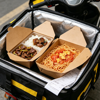 Boîtes à emporter en papier kraft, emballages de restauration jetables personnalisés