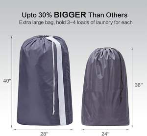 Extra Large Heavy Duty Large <b>Laundry</b> <b>Bag</b> with Custom Logo Storage <b>Bag</b> Washer Dryer Safe <b>for</b> <b>Traveling</b> Dirty Clothes - Product Image 3