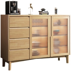Aparador Nórdico de Madera Maciza de 900 mm+, Mueble de Cocina Moderno y Minimalista, Mueble Multifuncional para Platos - Product Image 4