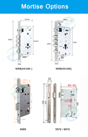 Serrure de porte intelligente avec reconnaissance faciale Tuya App, WiFi, interphone en temps réel, caméra intelligente pour porte principale extérieure avec sonnette