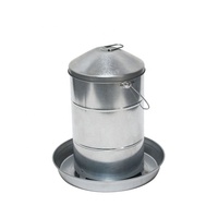 Mangeoire pour volaille en métal galvanisé avec poignée Seau d'alimentation pour poulet de grande capacité Factory Direct Heavy Duty Farm Poulet Feeder