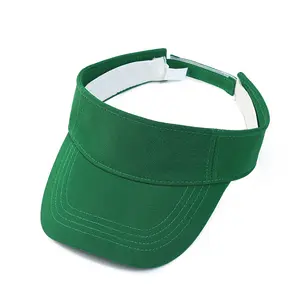 Summer Curved Summer Breathable Sun Hats Men Women Adjustable Visor Top Solid Color Sports Tennis Golf Running Sunscreen Cap