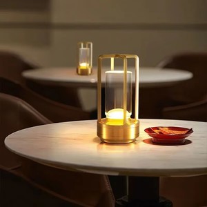 Lámpara de <span class=keywords><strong>Mesa</strong></span> LED Recargable de Aluminio, Inalámbrica, Moderna, Sencilla, con Control Táctil y Regulable, para Decoración de Restaurantes, Hoteles y Dormitorios - Product Image 2