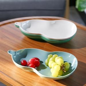 Plateau de service en mélamine en forme de gourde, 8,5 pouces, couleur unie, incassable, compatible lave-vaisselle, finition polie, pour fruits, usage domestique - Product Image 5