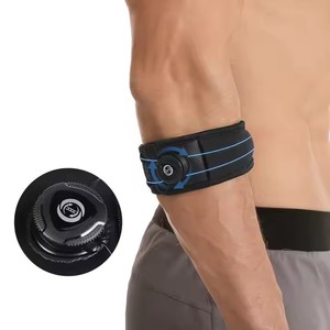 Manopola della guarnizione in Silicone traspirante regolabile per palestra protezione del gomito compressione dolore ortopedico supporto del gomito cinturino - Product Image 3