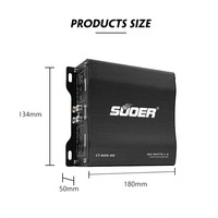 Amplificateur de puissance de voiture 4 canaux de taille mini 1500 Watts pour CT-600.4D-U, classe D pleine bande avec filtres de fréquence 12V