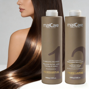 Kit de réparation capillaire à la kératine Maxcare Professional, traitement lissant à la kératine brésilienne longue durée pour <span class=keywords><strong>cheveux</strong></span> abîmés et crépus - Product Image 5