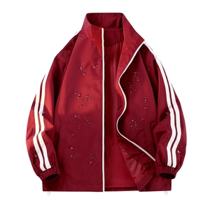 เสื้อโค้ทคาร์ดิแกนแบบมีซิปบุนวมกันลมสำหรับฤดูใบไม้ร่วง สวมใส่สบาย ระบายอากาศได้ดี แฟชั่นยอดนิยมสำหรับกิจกรรมกลางแจ้ง - Product Image 5