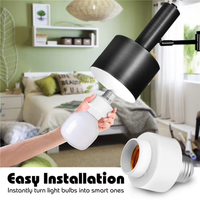 Enchufe Inteligente WiFi Yiweilian con Portalámparas E26/E27, Control Remoto Inalámbrico para Teléfono, Temporizador, Diseño de Barra con Enchufe Europeo, para Uso Doméstico
