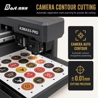 Machine de découpe d'étiquettes semi-automatique à servomoteur A3MAX5-PRO 370 mm avec caméra de contour, rainurage rotatif 1600 mm/s, 220 V, Wi-Fi, pour le bois
