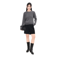 Client OEM tricoté doux pour la peau dépouillé de laine cou à manches longues pull en tricot pull hauts pull pour les femmes