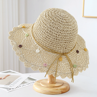 Sombrero de paja plegable y transpirable para mujer, gorra de protección solar UV de ala ancha, sombrero ligero esencial para proteger la cabeza