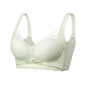 Sujetador Push-Up Ligero y Transpirable de Verano con Bordado Floral, Tirantes Ajustables y Encaje para Bustos Grandes - Product Image 3