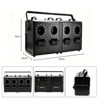 Machine à bulles de fumée LED électrique étanche à 4 têtes pour extérieur, lanceur d'effets de scène DMX 8 canaux pour mariages et fêtes