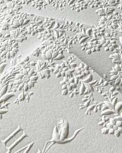 <b>Gold</b> Stamping Embossed Eco-Friendly 3D Cotton Paper Wedding Invitation <b>Cards</b> Elegant Floral Deboss Luxury Bridal Party Invites - Product Image 2