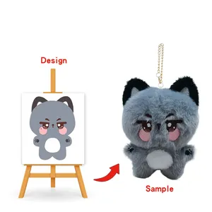 High Quality Custom Soft Kawaii Cute Mini Plush Bear Toy Keychain Keyring