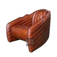 Fourniture d'usine Sunbellar chaise de loisirs en cuir marron vintage de luxe chaise de canapé simple chaise de salon salle d'attente chaise longue