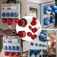 Prise industrielle 16A 32A 63A, connecteur étanche 380/220V, 3 pôles, IP67, prise et fiche industrielles, boîte de distribution d'alimentation