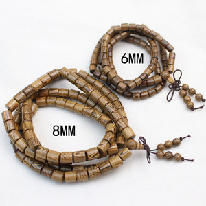Chicken Wing Wood 108 <b>Bead</b> Buddhist Prayer <b>Bracelet</b> 6 8mm Barrel <b>Beads</b> Ethnic Style Jewelry for <b>Men</b> Women Gift - Product Image 2