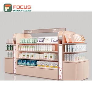 Modern Human Hair Display Counter Glass Top Drawer Shelf Shop Display Counter Cabinet Unit - Product Image 5