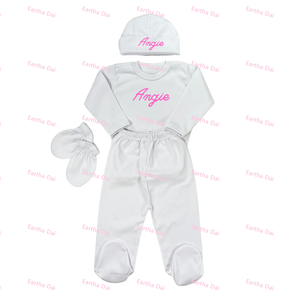 Personalized Baby Clothes Embroidered <strong>Newborn</strong> <strong>Hospital</strong> <strong>Outfit</strong> Set Cotton <strong>Newborn</strong> Coming Home Gift Baby Clothing Sets - Product Image 3