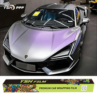 Film de protection de carrosserie automobile YSH Luxury Auto Body Glossy PET 7,5 mil, anti-UV/IR 90%, rose fleur de cerisier, film vinyle pour voiture, changement de couleur