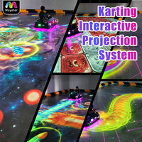 Nouveau jeu de course de karting immersif commercial Mayeter avec projecteur pour batailles multijoueurs en salle de jeux intérieure
