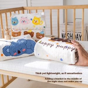 Hot Sale Large Size <b>White</b> <b>Baby</b> <b>Blanket</b> High Quality Soft Newborn Bedding with Cartoon Soothing Design Washable - Product Image 2