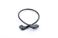 Kabel OTG Hitam Micro USB3.1 Sudut 90 Derajat 3A Pengisian Cepat Data untuk Kamera Earphone Kabel Micro USB Tipe C Berjaring