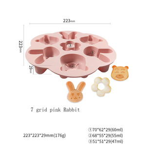 D5014 lovely Cartoon Mini coniglio biscotto Mousse torta gelato blocco di ghiaccio gelatina cioccolatini decorare stampo in resina stampo in Silicone 3D - Product Image 5