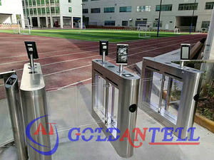 Torniquete automático para puerta de vidrio, barrera oscilante de alta seguridad, puerta de prisión, dos entradas - Product Image 3