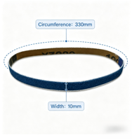 Bande abrasive en zircone Fortunebrasive 330x10mm, largeur 10mm, haute résistance, pour le meulage et le polissage de l'acier inoxydable et des métaux