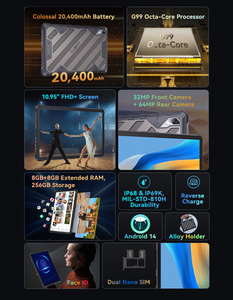 Cubot Tab Kingkong <span class=keywords><strong>2</strong></span> <span class=keywords><strong>Tablet</strong></span> PC robusto 20400mAh 10,95 polegadas 2K FHD Display 8 + 256GB G99 <span class=keywords><strong>Android</strong></span> 14 <span class=keywords><strong>Dual</strong></span> 4G 64MP Câmera Cubot Pad - Product Image 5