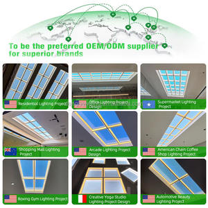 <span class=keywords><strong>Plafond</strong></span> de toit ouvrant virtuel <span class=keywords><strong>ciel</strong></span> bleu simulé, LED SMD2835 haute luminosité 6000K, IP54, intelligent, pour bureau et maison, lumière bleue artificielle - Product Image 4