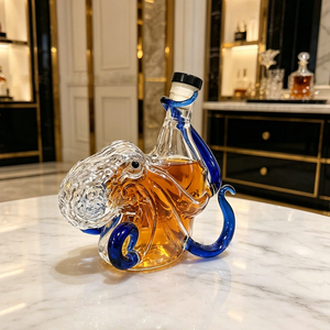 Carafe en verre borosilicate en forme de pieuvre pour <span class=keywords><strong>whisky</strong></span>, idéale pour bar à domicile - Product Image 3