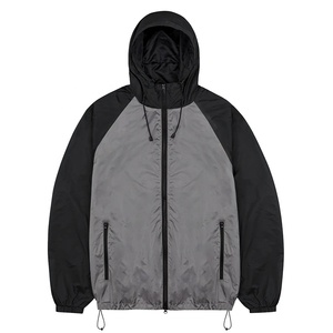 Men Windbreaker <b>Jacket</b> Custom Print Design Breathable Windproof High Quality Zipper Hooded <b>Track</b> <b>Jacket</b> with Side Pocket - Product Image 1