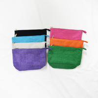 Grande trousse de toilette en tissu éponge avec fermeture éclair, pochette de maquillage, organiseur de maquillage, sacs de rangement pour articles essentiels, trousse de toilette de voyage