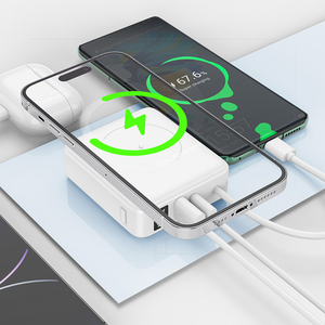 Banco de Energía Magnético Inalámbrico de 10000mAh, Cargador Portátil de 22.5W con Carga Rápida PD, Cables Integrados y Pantalla LED para Teléfono - Product Image 4