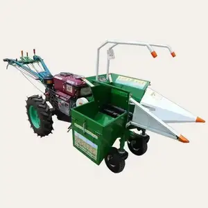 微型玉米收割机手持式拖拉机，带手扶拖拉机动力耕作机