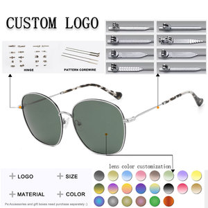 Gafas de Sol Ovaladas de Montura Completa con Lentes Gris Oscuro, 100% Protección UV, Unisex, Moda para Adultos, Protección Solar - Product Image 3
