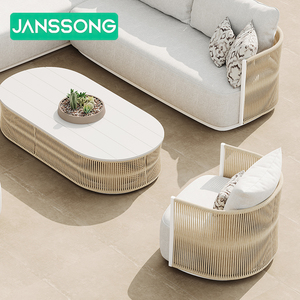 <b>Rattan</b> Patio Set Garden Pool Rope Modern Outdoor Furniture Set Garden <b>Sofas</b> Garden Furniture Metal Poolside Furniture - Product Image 3