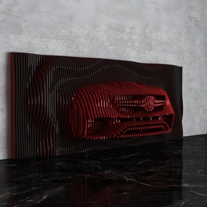 Decorazione Murale Artistica in Legno Premium a Forma di Auto <span class=keywords><strong>da</strong></span> Corsa, <span class=keywords><strong>da</strong></span> Appendere, per Casa, Ufficio e Centri Commerciali, che Valorizza lo Spazio - Product Image 2