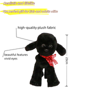 Personnalisé disquette en peluche chien chiot en peluche câlin réaliste doux animal de compagnie caniche coton en peluche pour enfants bébé cadeau d'anniversaire