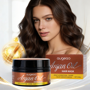 Masque capillaire réparateur à l'huile d'argan Augeas Brazilian Hair Care pour cheveux abîmés, marque privée - Product Image 4