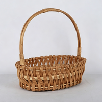 Direct van de fabriek: op maat gemaakte handgeweven rieten mand, bloemenmand, fruitmand, handmand voor picknick, opbergmand