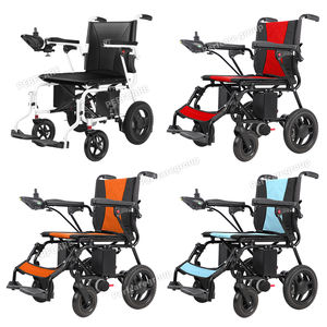 سهلة الطي بيد واحدة صوت يطالب تحكم كرسي متحرك مدمج النقل التحكم عن بعد كرسي متحرك كهربائي اختياري - Product Image 1